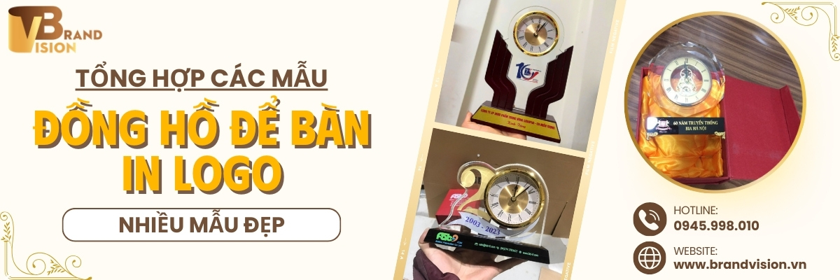 các mẫu đồng hồ để bàn in logo làm quà tặng