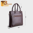 Cặp da TRITA in logo màu nâu đậm