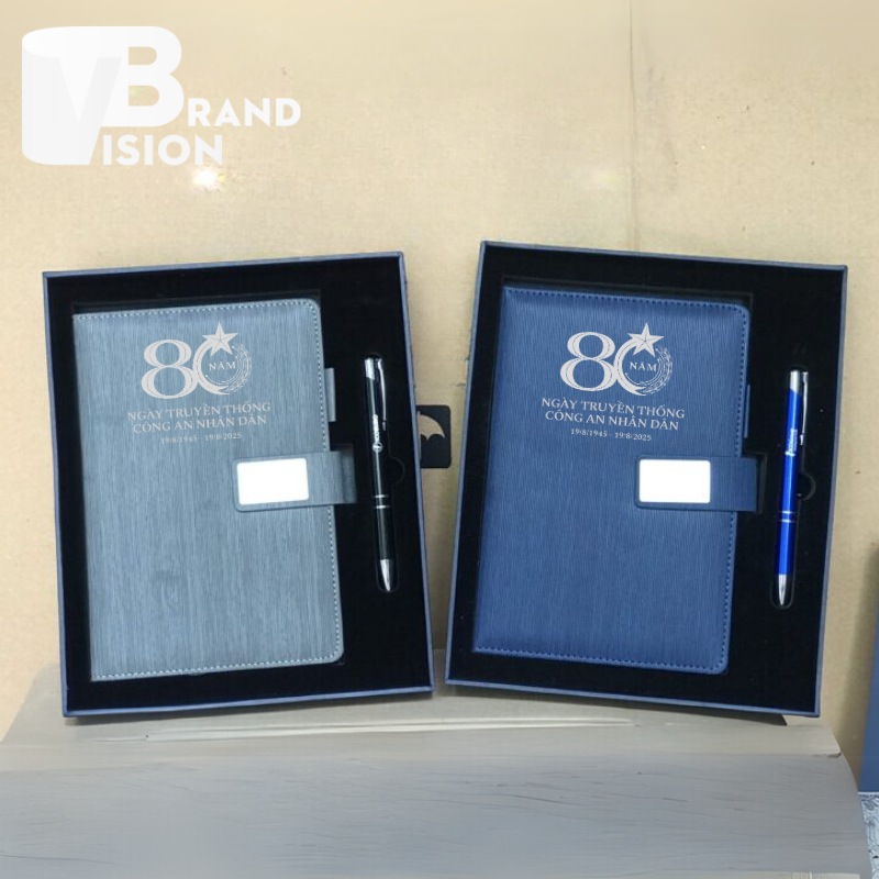 Giftset quà tặng sổ da và bút ký