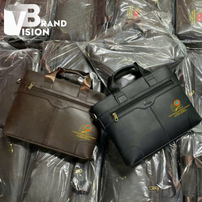 Cặp da công sở quà tặng 80 năm Ngày truyền thống Tòa án Nhân dân in logo CD-10 (1)