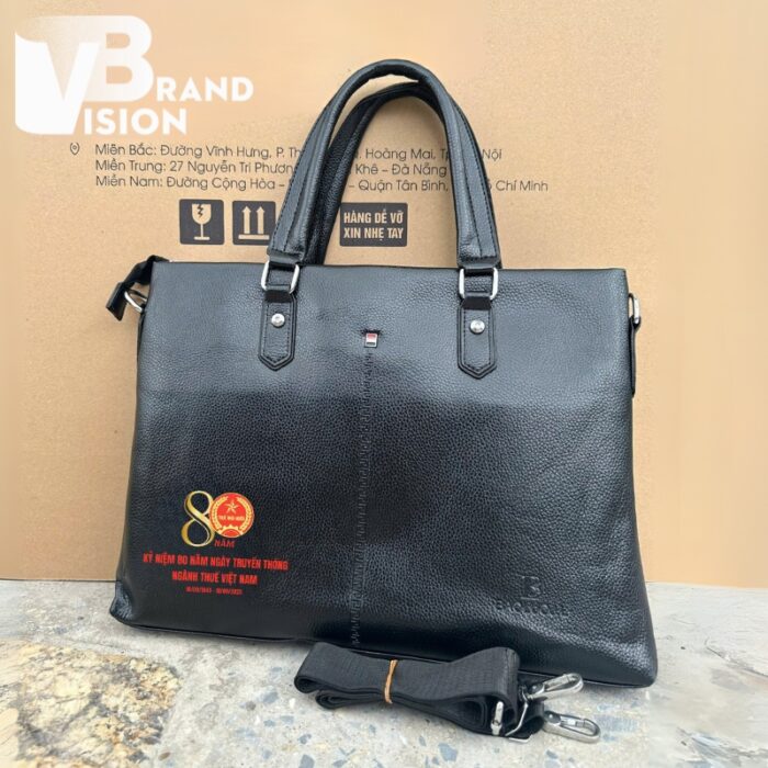 Cặp da tổng hợp quà tặng 80 năm Ngày thành lập ngành Thuế Việt Nam in logo CD-11 (4)