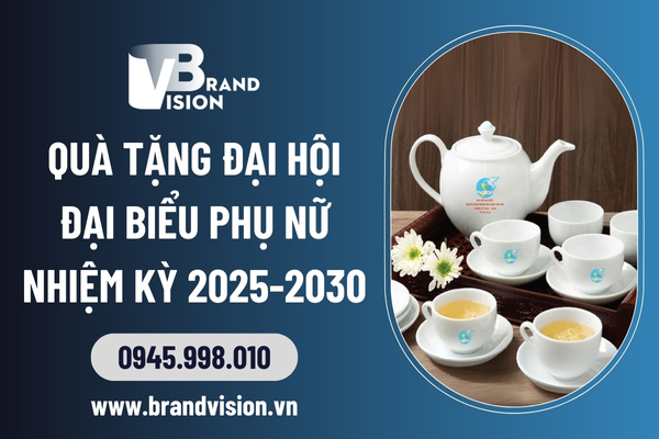 Quà tặng Đại hội Đại biểu Phụ nữ in logo nhiệm kỳ 2025-2030