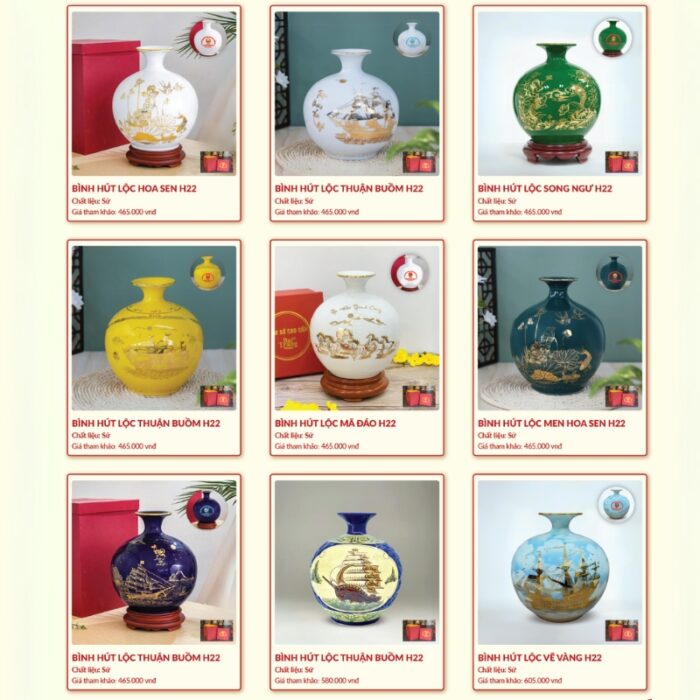 bình hút lộc quà tặng 80 năm Ngày truyền thống Tòa án Nhân dân in logo BHL-20 (1)