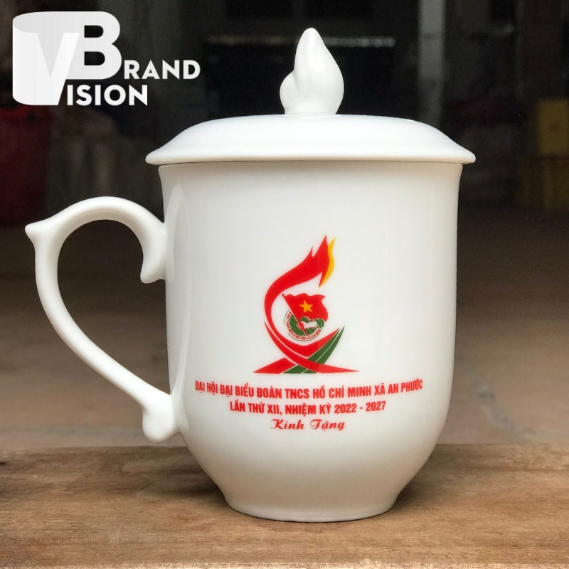Cốc sứ in logo quà tặng đại hội