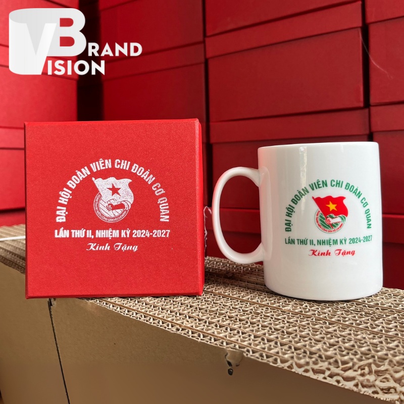 Cốc sứ in logo quà tặng đại hội