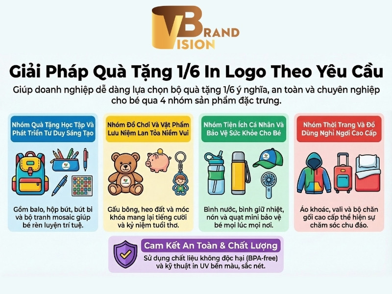 4 nhóm quà tặng 1/6 cho bé