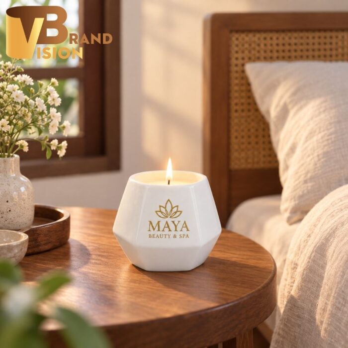Combo quà tặng heo đất và cốc nến in logo