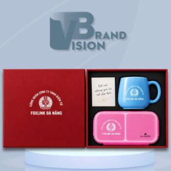 Bộ giftset cốc sứ và hộp đựng cơm