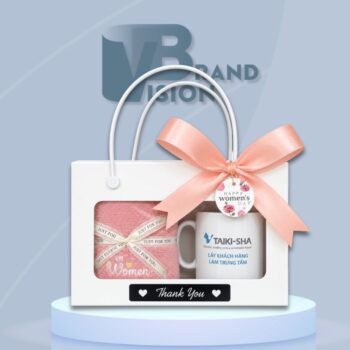 Set quà tặng ly sứ và khăn bông