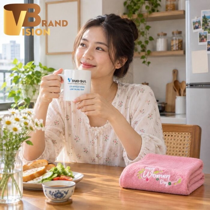 Set quà tặng ly sứ và khăn bông