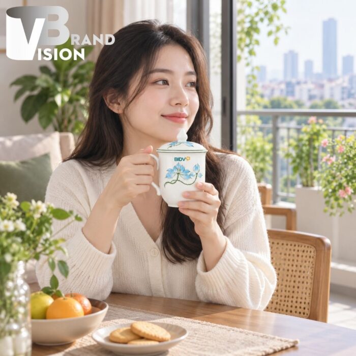 Set Quà Tặng Túi Vải Và Ly Sứ In Logo