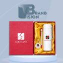 Bộ quà tặng bình nước, móc khóa, bút bi in logo
