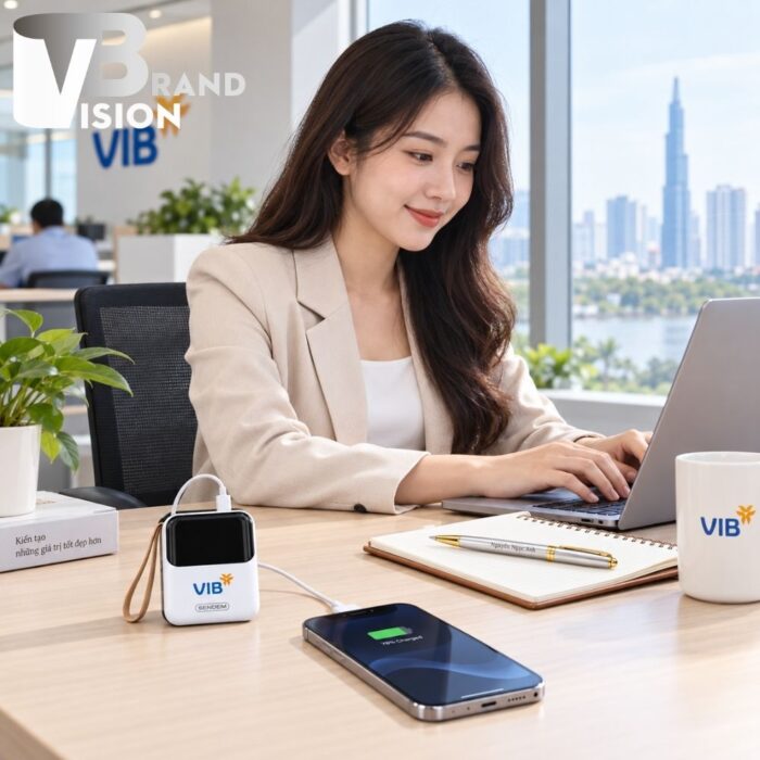 Bộ Giftset Sạc Dự Phòng Và Bút Ký Vỏ Kim Loại In Logo