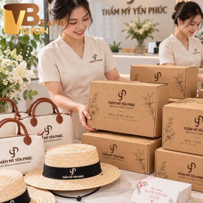 Bộ giftset túi xách và mũ cói