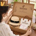Bộ giftset túi xách và mũ cói