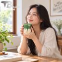 Bộ giftset lọ hoa và cốc sứ men hỏa biến