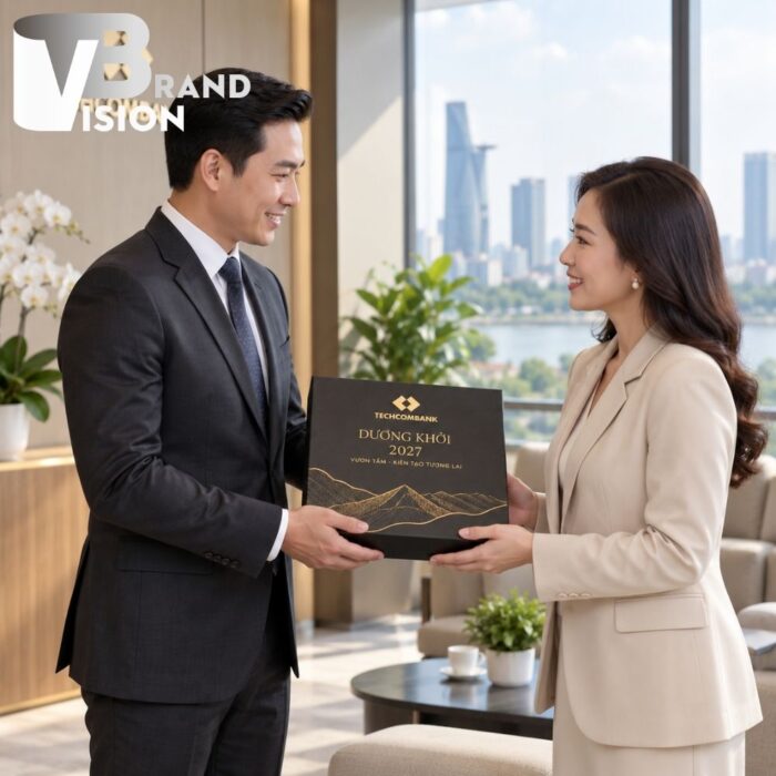 Bộ Quà Tặng Cao Cấp Tượng Dê, Sổ Da Và Bút Ký In Logo