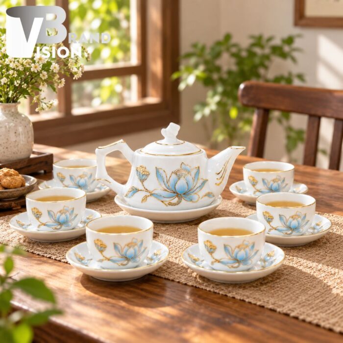 Bộ trà dáng trúc quà tặng