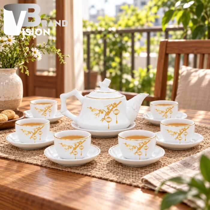 Bộ trà dáng trúc quà tặng
