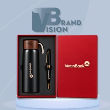 Combo Quà Tặng Bình Giữ Nhiệt Và Bút Ký In Logo