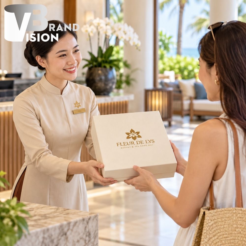 Bộ Giftset 3 Món Mũ Lưỡi Trai, Cốc Sứ Và Khăn Lụa In Logo Quà 20/10