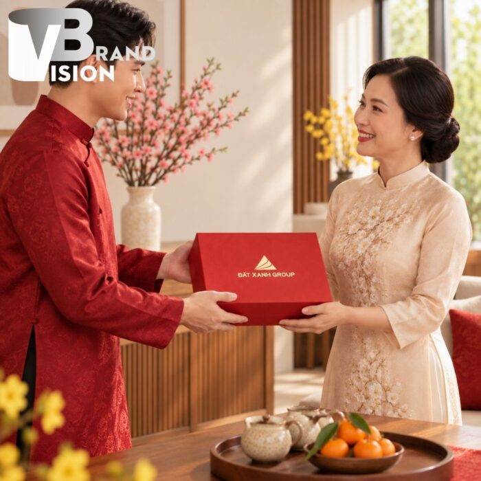 Set quà tặng tượng Dê và ví da đựng thẻ