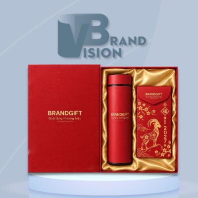 Quà tặng bình giữ nhiệt và bao lì xì