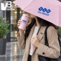 Bộ quà tặng ô dù và cốc giữ nhiệt in logo