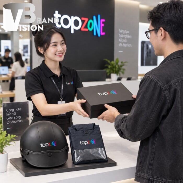 Set quà tặng mũ bảo hiểm và áo mưa in logo