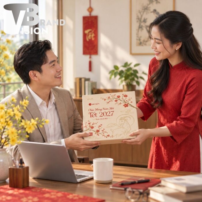 Set Quà Bình Giữ Nhiệt Và Tượng Dê In Logo