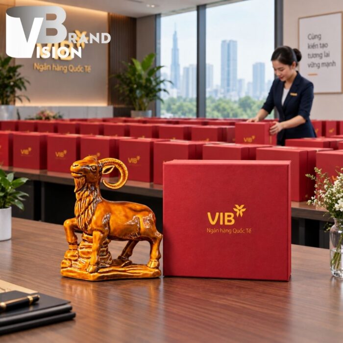 Tượng Dê gốm sứ men hoàng thổ