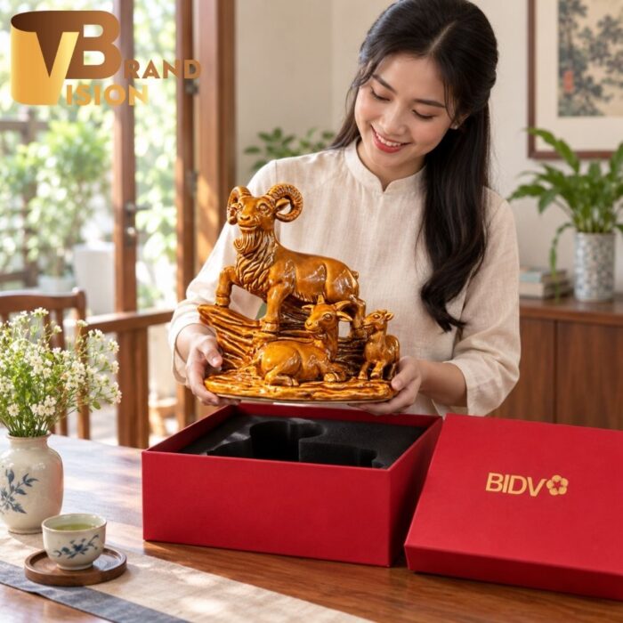 Tượng dê gốm sứ quà tặng tết